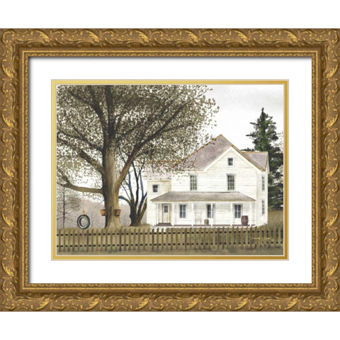 Grandmas House Gold Ornate Wood Framed Art Print with Double Matting by Jacobs, Billy