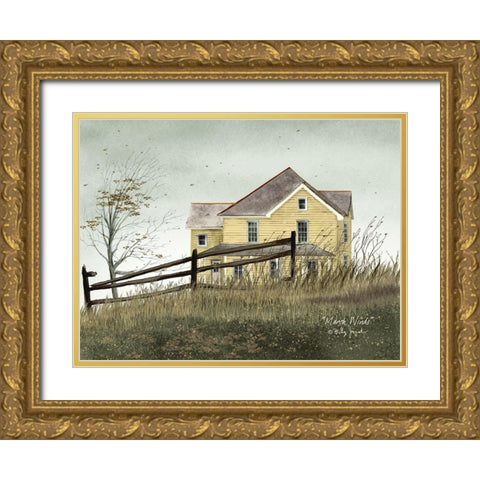 March Winds Gold Ornate Wood Framed Art Print with Double Matting by Jacobs, Billy