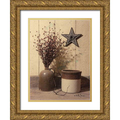 Crocks and Star Gold Ornate Wood Framed Art Print with Double Matting by Jacobs, Billy