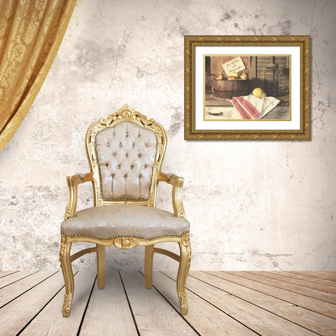 Plenty and Grace Gold Ornate Wood Framed Art Print with Double Matting by Jacobs, Billy