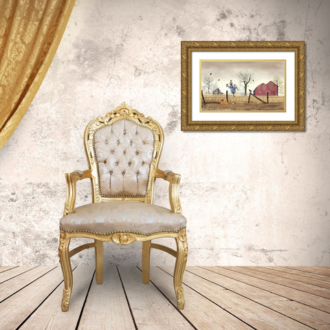After the Harvest Gold Ornate Wood Framed Art Print with Double Matting by Jacobs, Billy