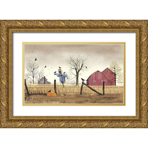 After the Harvest Gold Ornate Wood Framed Art Print with Double Matting by Jacobs, Billy