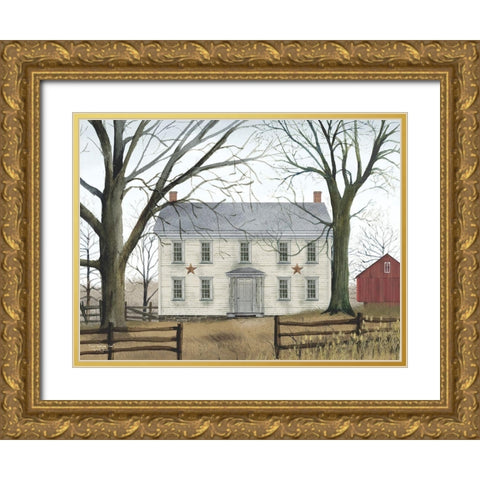 Early American Home Gold Ornate Wood Framed Art Print with Double Matting by Jacobs, Billy