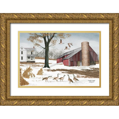 Headin South Gold Ornate Wood Framed Art Print with Double Matting by Jacobs, Billy