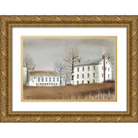 Cold Morning Gold Ornate Wood Framed Art Print with Double Matting by Jacobs, Billy