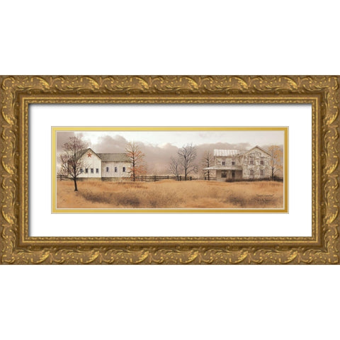 Peaceful Homestead Gold Ornate Wood Framed Art Print with Double Matting by Jacobs, Billy