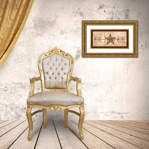 Home Sweet Home Gold Ornate Wood Framed Art Print with Double Matting by Jacobs, Billy