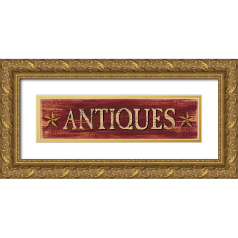 Antiques Gold Ornate Wood Framed Art Print with Double Matting by Jacobs, Billy