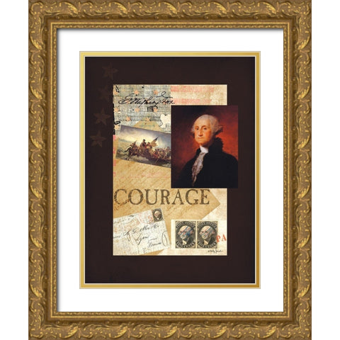 George Gold Ornate Wood Framed Art Print with Double Matting by Jacobs, Billy