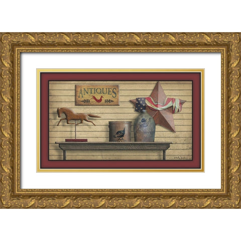Antiques Gold Ornate Wood Framed Art Print with Double Matting by Jacobs, Billy
