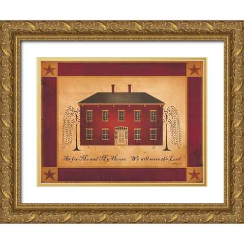 As For Me Gold Ornate Wood Framed Art Print with Double Matting by Jacobs, Billy