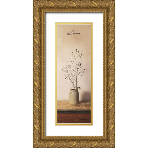 Love Gold Ornate Wood Framed Art Print with Double Matting by Jacobs, Billy