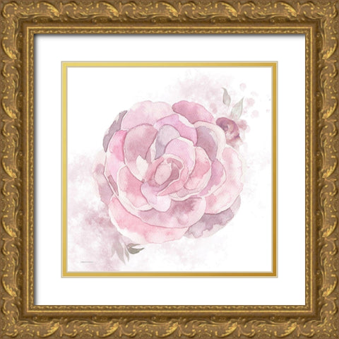 Cottage Peony II Gold Ornate Wood Framed Art Print with Double Matting by Bluebird Barn