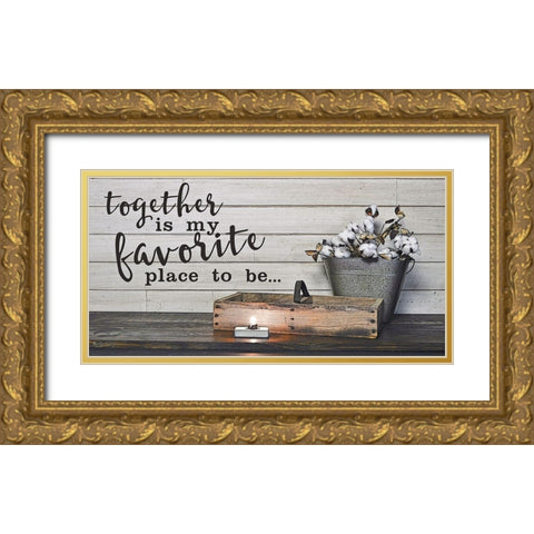 Together Gold Ornate Wood Framed Art Print with Double Matting by Boyer, Susie