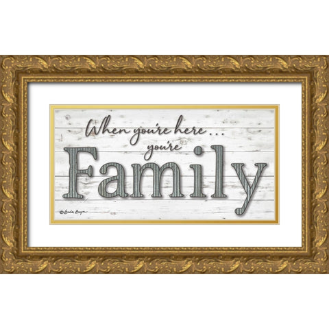 You are Family Gold Ornate Wood Framed Art Print with Double Matting by Boyer, Susie