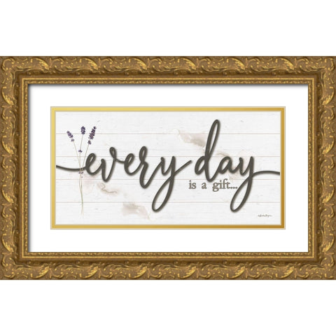 Every Day is a Gift Gold Ornate Wood Framed Art Print with Double Matting by Boyer, Susie