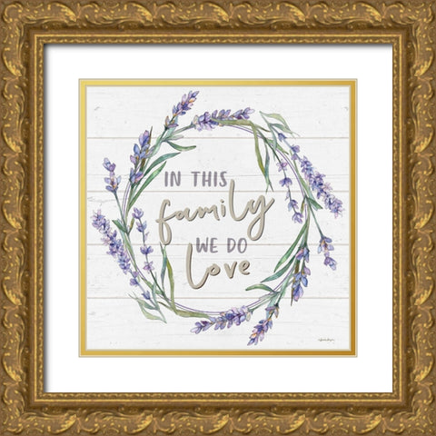 In This Family Gold Ornate Wood Framed Art Print with Double Matting by Boyer, Susie