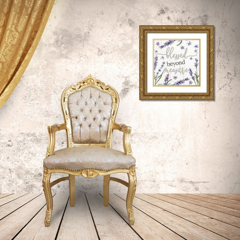 Blessed Beyond Measure Gold Ornate Wood Framed Art Print with Double Matting by Boyer, Susie