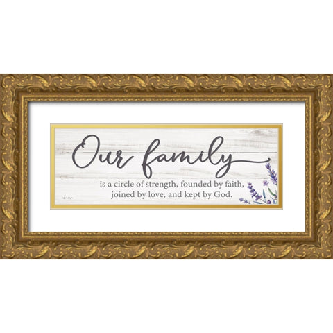 Our Family Gold Ornate Wood Framed Art Print with Double Matting by Boyer, Susie