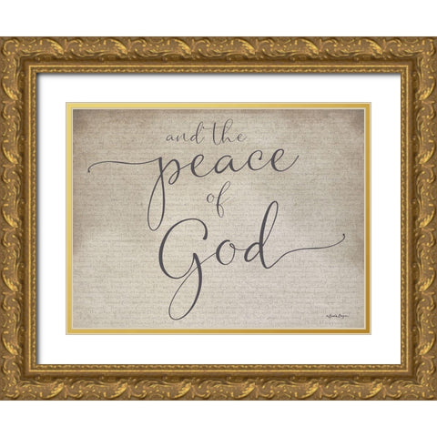 Peace of God Gold Ornate Wood Framed Art Print with Double Matting by Boyer, Susie