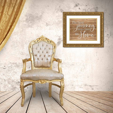 The Best Journey Gold Ornate Wood Framed Art Print with Double Matting by Boyer, Susie