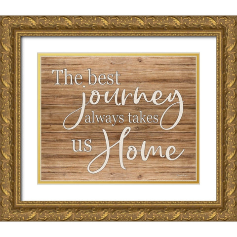 The Best Journey Gold Ornate Wood Framed Art Print with Double Matting by Boyer, Susie