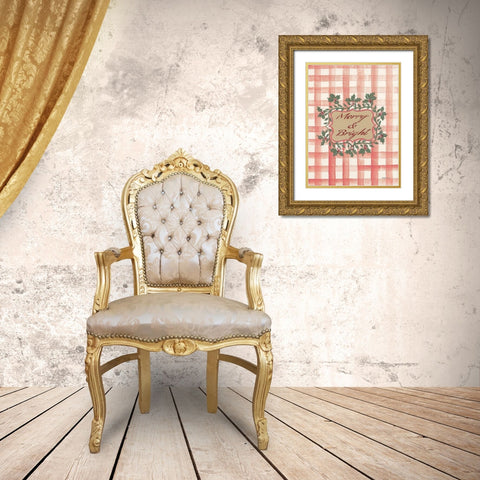 Holiday Home IV Gold Ornate Wood Framed Art Print with Double Matting by Britton, Pam