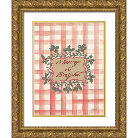 Holiday Home IV Gold Ornate Wood Framed Art Print with Double Matting by Britton, Pam