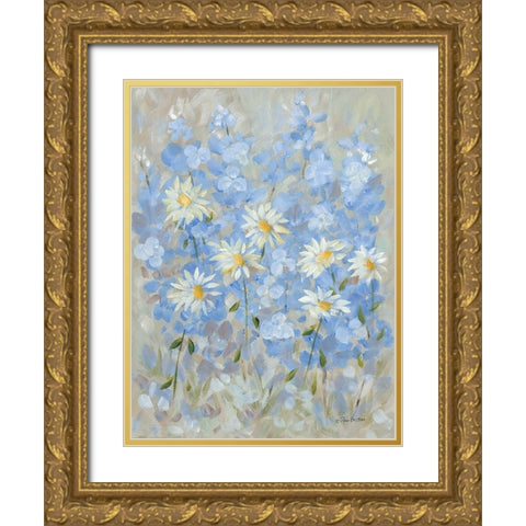 Garden of Joy Gold Ornate Wood Framed Art Print with Double Matting by Britton, Pam