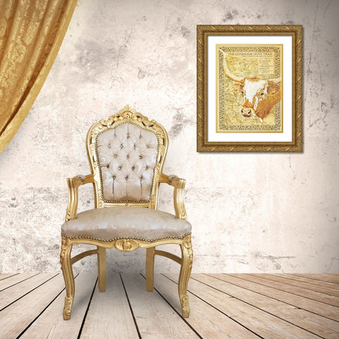 Lonesome Dove Trail Gold Ornate Wood Framed Art Print with Double Matting by Fifer, Diane