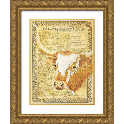 Lonesome Dove Trail Gold Ornate Wood Framed Art Print with Double Matting by Fifer, Diane