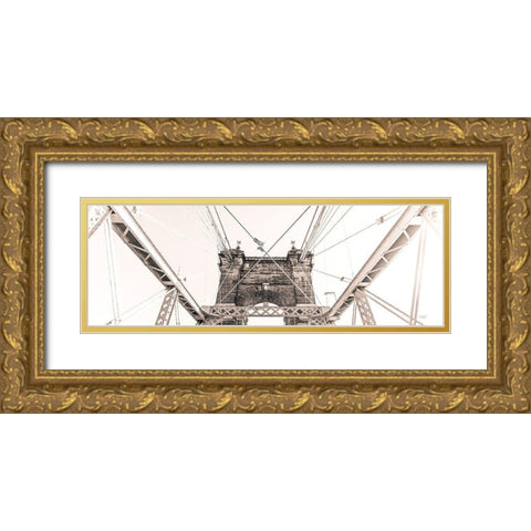Bridge View I Gold Ornate Wood Framed Art Print with Double Matting by Quillen, Donnie