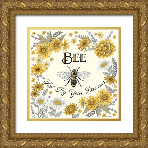 Led By Your Dreams Gold Ornate Wood Framed Art Print with Double Matting by Strain, Deb