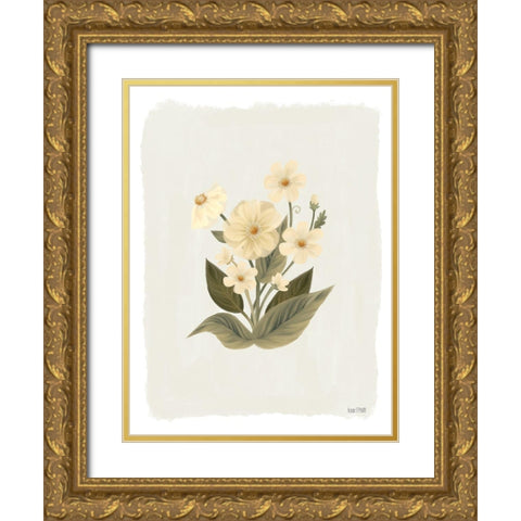 Blooms of Spring Gold Ornate Wood Framed Art Print with Double Matting by House Fenway