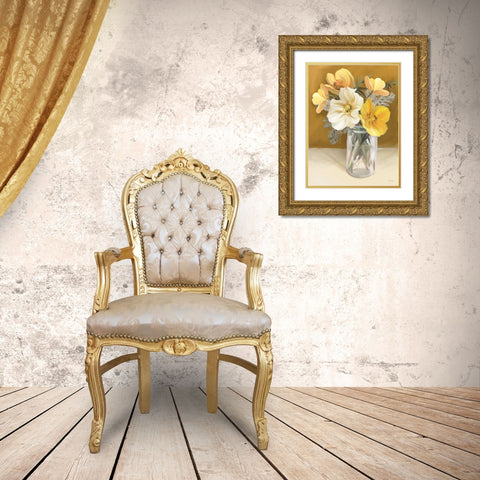 Butterscotch Bunch Gold Ornate Wood Framed Art Print with Double Matting by House Fenway