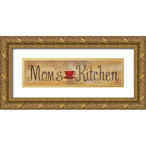 Moms Kitchen Gold Ornate Wood Framed Art Print with Double Matting by Eads, Gail