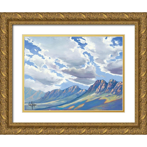 La Brecha Gold Ornate Wood Framed Art Print with Double Matting by Hawkins, William