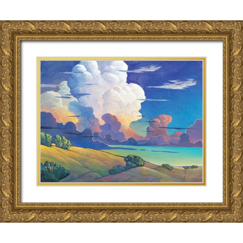 Veridico Gold Ornate Wood Framed Art Print with Double Matting by Hawkins, William