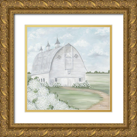 Mustardseed Barn Gold Ornate Wood Framed Art Print with Double Matting by Hollihocks Art
