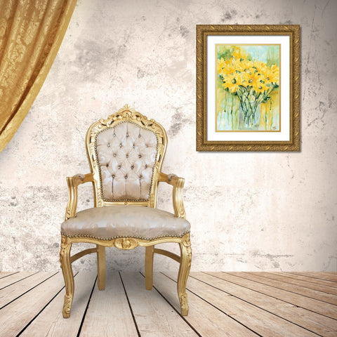 Vase of Cheer Gold Ornate Wood Framed Art Print with Double Matting by Holden, Jennifer