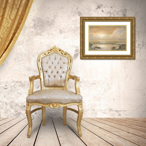 Dusk Gold Ornate Wood Framed Art Print with Double Matting by Jaxn Blvd.