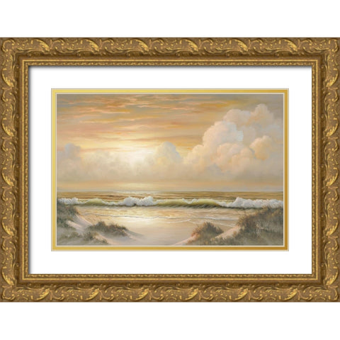 Dusk Gold Ornate Wood Framed Art Print with Double Matting by Jaxn Blvd.