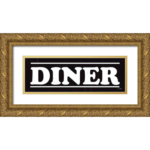 Diner Gold Ornate Wood Framed Art Print with Double Matting by Jaxn Blvd.