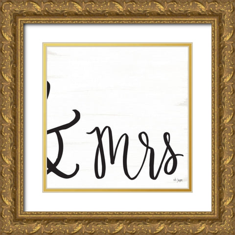 Mr. and Mrs. II Gold Ornate Wood Framed Art Print with Double Matting by Jaxn Blvd.