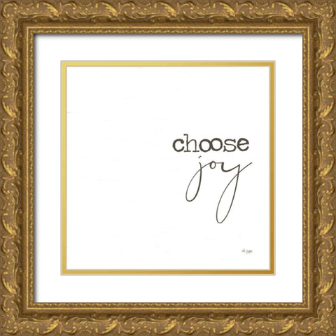 Choose Joy Gold Ornate Wood Framed Art Print with Double Matting by Jaxn Blvd.