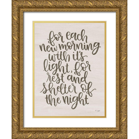 Give Thanks I Gold Ornate Wood Framed Art Print with Double Matting by Jaxn Blvd.