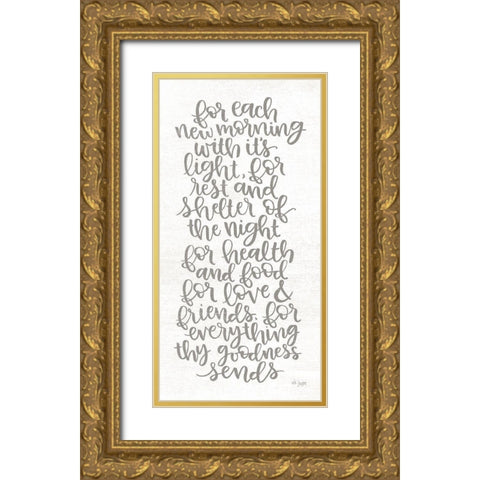 For Each New Morning Gold Ornate Wood Framed Art Print with Double Matting by Jaxn Blvd.