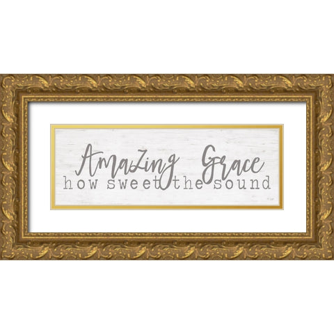 Amazing Grace Gold Ornate Wood Framed Art Print with Double Matting by Jaxn Blvd.