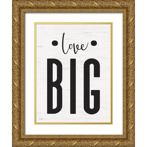 Love Big Gold Ornate Wood Framed Art Print with Double Matting by Jaxn Blvd.