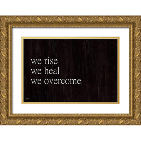 We Fall, We Rise II Gold Ornate Wood Framed Art Print with Double Matting by Jaxn Blvd.